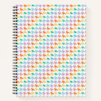 Rainbow-Hahnentrittmuster-Notebook Notizblock