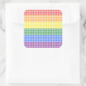 Rainbow Hahnentrittmuster Quadratischer Aufkleber (Tasche)