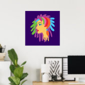 Rainbow Hair Art Poster (Heimbüro)