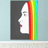 Rainbow Hair Leinwanddruck (Insitu (Holzboden))