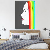 Rainbow Hair Leinwanddruck (Insitu (Schlafzimmer))