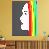 Rainbow Hair Leinwanddruck (Insitu (Wohnzimmer))
