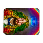 Rainbow Hair Man Man of Liebe Fantasy surreal LGBT Magnet (Horizontal)