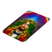 Rainbow Hair Man Man of Liebe Fantasy surreal LGBT Magnet (Linke Seite)