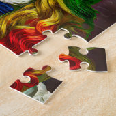 Rainbow Hair Man Man of Liebe Fantasy surreal LGBT Puzzle (Seite)