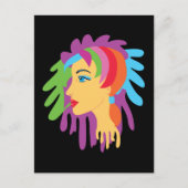 Rainbow Hair Postkarte (Vorderseite)