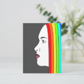 Rainbow Hair Postkarte (Stehend Vorderseite)