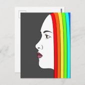 Rainbow Hair Postkarte (Vorne/Hinten)