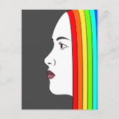 Rainbow Hair Postkarte (Vorderseite)