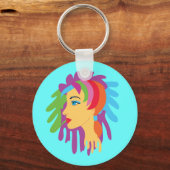 Rainbow Hair Schlüsselanhänger (Vorderseite)