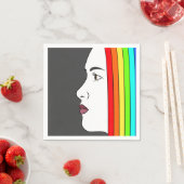 Rainbow Hair Serviette (Beispiel)