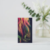 Rainbow Hair Stylist-Visitenkarten Visitenkarte (Stehend Vorderseite)