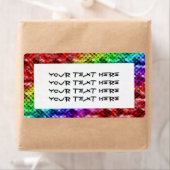 Rainbow Halftone Art Grunge Unique Address Labels (Insitu)