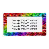 Rainbow Halftone Art Grunge Unique Address Labels (Vorne)