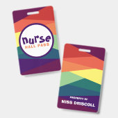 Rainbow Hall Passes für Lehrer Ausweis (Vorder- & Rückseite)