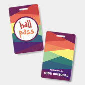 Rainbow Hall Passes für Lehrer Ausweis (Vorder- & Rückseite)