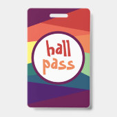 Rainbow Hall Passes für Lehrer Ausweis (Vorderseite)