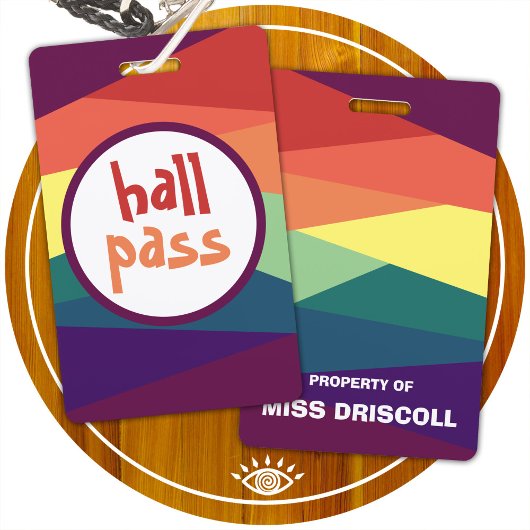 Rainbow Hall Passes für Lehrer Ausweis