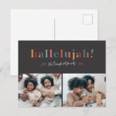 Rainbow Hallelujah Holiday Card Feiertagspostkarte (Vorne/Hinten)