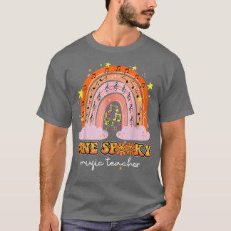 Rainbow Halloween Ein Spooky-Musiklehrer Retro T-Shirt