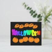 Rainbow Halloween Postkarte (Stehend Vorderseite)