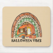 Rainbow Halloween Vibes Camper/ Anhänger Mousepad (Vorne)