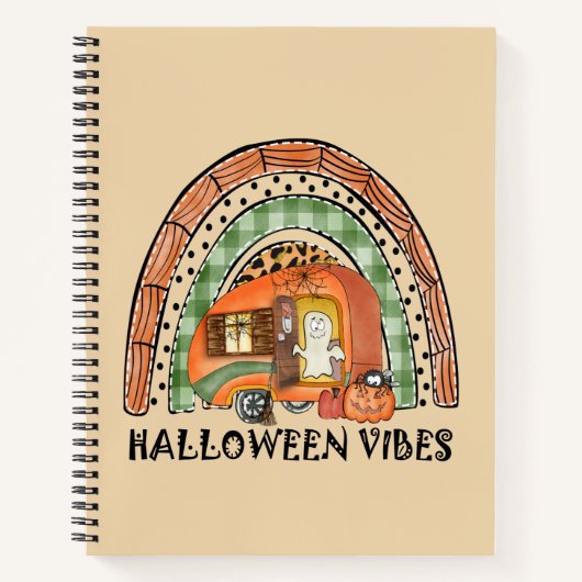 Rainbow Halloween Vibes Camper/ Anhänger Notizblock (Vorderseite)