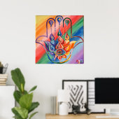 Rainbow Hamsa Poster (Heimbüro)