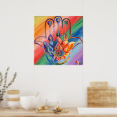 Rainbow Hamsa Poster (Küche)
