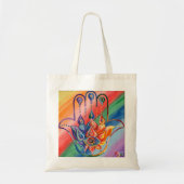 Rainbow Hamsa Tote Bag Tragetasche (Vorne)
