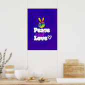 Rainbow Hand Peace Signature Peace Peace and Liebe Poster (Küche)