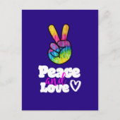 Rainbow Hand Peace Signature Peace Peace and Liebe Postkarte (Vorderseite)