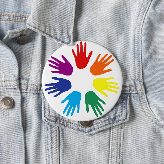 Rainbow Hände Button (Beispiel)
