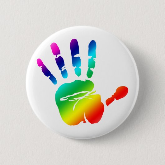 Rainbow Hände Button (Vorderseite)