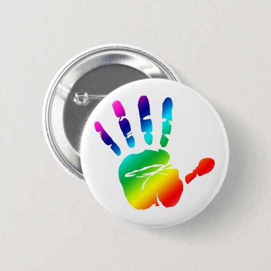 Rainbow Hände Button (Vorne & Hinten)