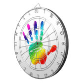 Rainbow Hände Dartscheibe (Vorderseite rechts)