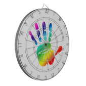 Rainbow Hände Dartscheibe (Vorderseite Links)