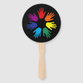 Rainbow Hände Fächer (Rückseite)