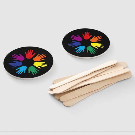 Rainbow Hände Fächer (Non-assembled)