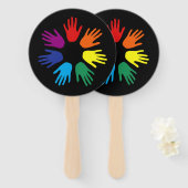 Rainbow Hände Fächer (Vorne und Hinten)