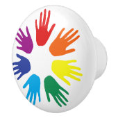 Rainbow Hände Keramikknauf (Rechts)