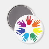 Rainbow Hände Magnet (Vorderseite/Rückseite)