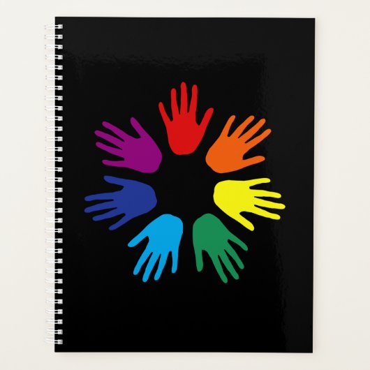 Rainbow Hände Planer (Vorderseite)