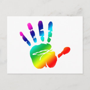 Rainbow Hände Postkarte