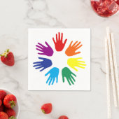 Rainbow Hände Serviette (Beispiel)