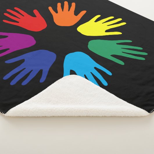 Rainbow Hände Sherpadecke (3/4)
