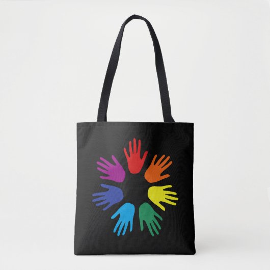 Rainbow Hände Tasche (Vorderseite)
