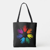 Rainbow Hände Tasche (Rückseite)