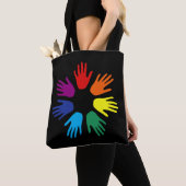 Rainbow Hände Tasche (Von Nahem)