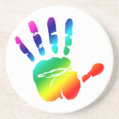 Rainbow Hände Untersetzer (Vorne)